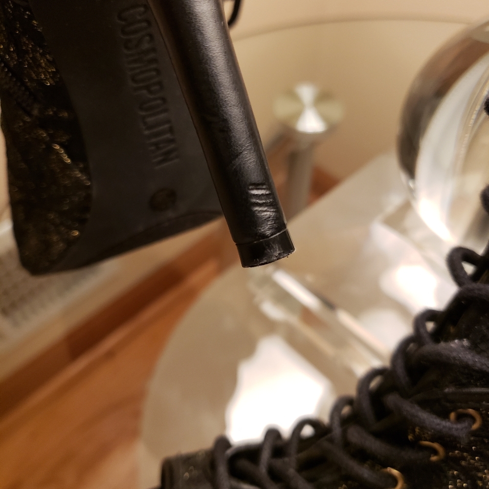 Black gold high heel booties - Picture 5 of 5